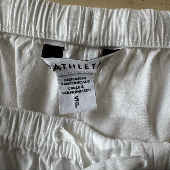Athleta Paradise Midrise 8” Linen Bermuda Short Bright White - Picture 5 of 5